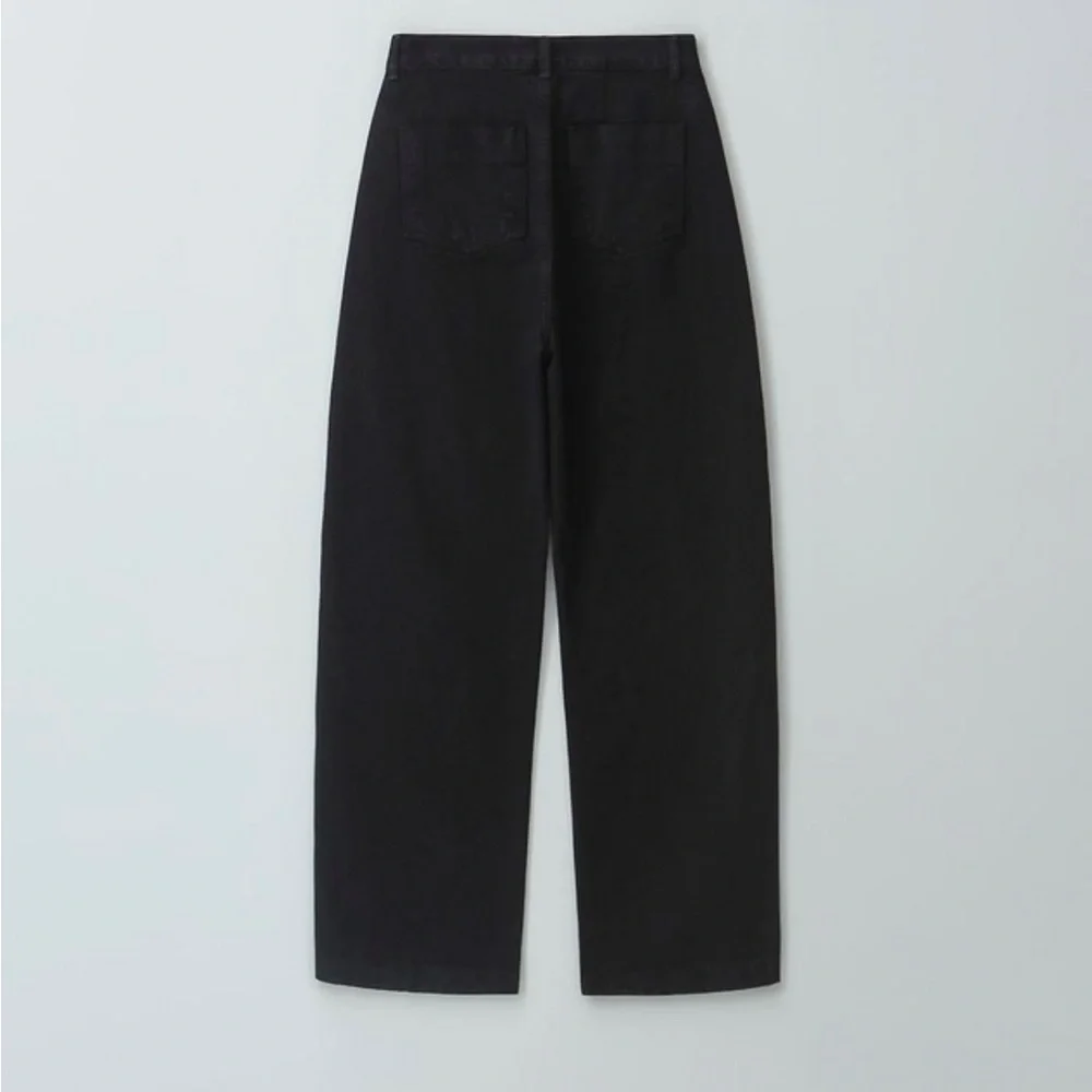 NWT Moia curved dyed denim black wide leg pant size S - Picture 6 of 16